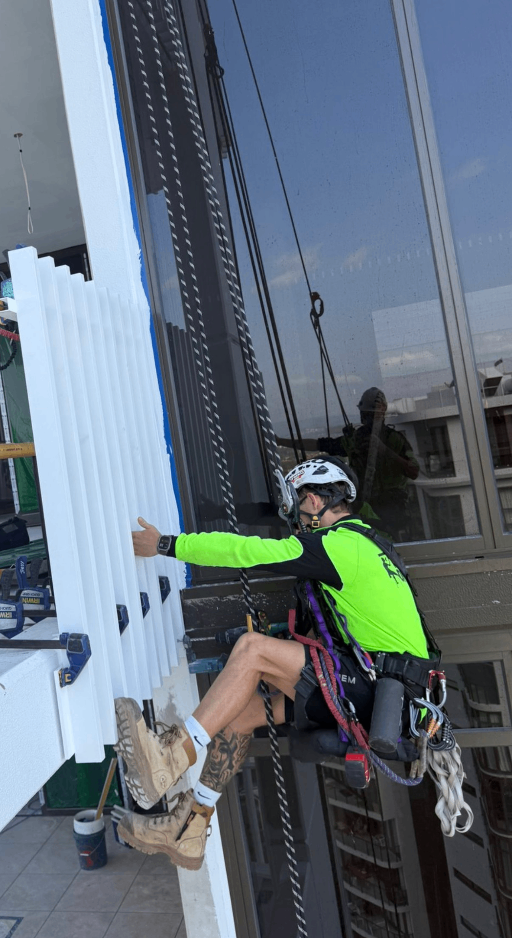 Façade Panel Fitting — Rope Access — Sydney, NSW