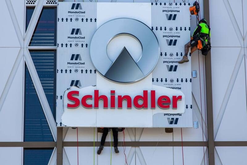 Signage Installation via Rope Access — Sydney, NSW